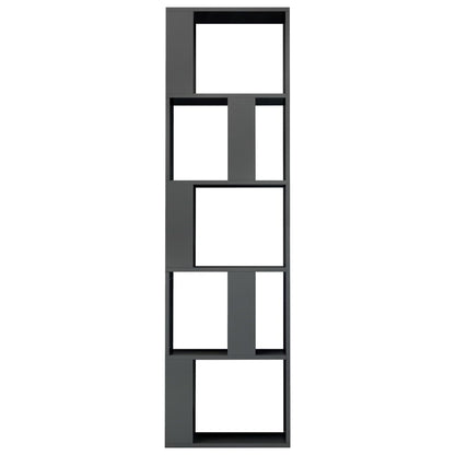 Berkfield Book Cabinet/Room Divider High Gloss Grey 45x24x159 cm Engineered Wood