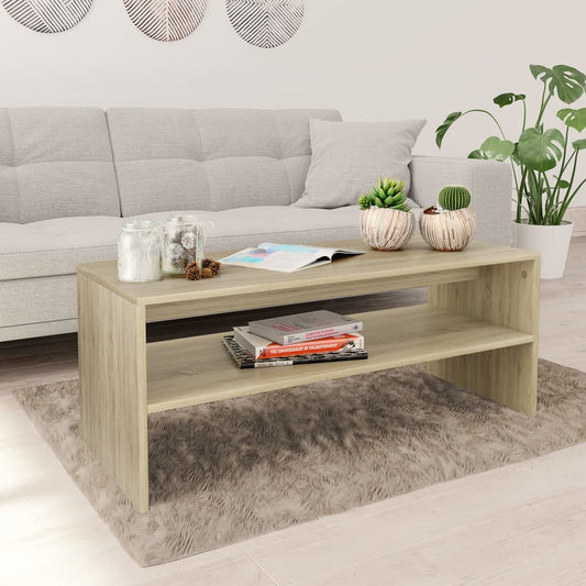 Berkfield Coffee Table Sonoma Oak 100x40x40 cm Engineered Wood