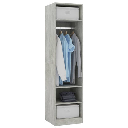 Berkfield Wardrobe Concrete Grey 50x50x200 cm Engineered Wood