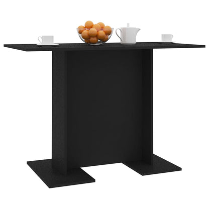 Berkfield Dining Table Black 110x60x75 cm Engineered Wood