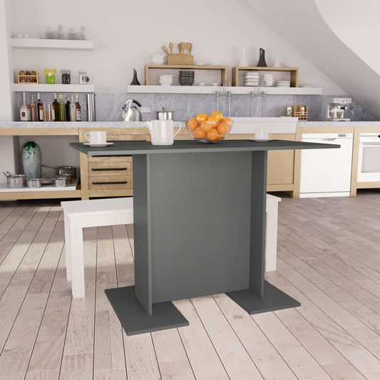 Berkfield Dining Table Grey 110x60x75 cm Engineered Wood