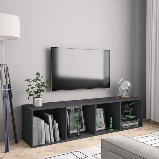 Berkfield Book Cabinet/TV Cabinet Grey 143x30x36 cm