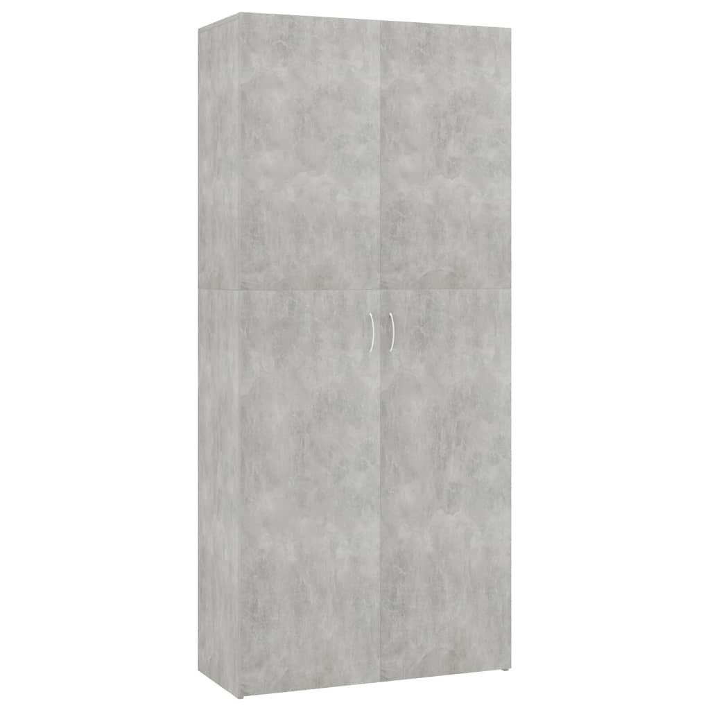 Berkfield Shoe Cabinet Concrete Grey 80x35.5x180 cm Engineered Wood