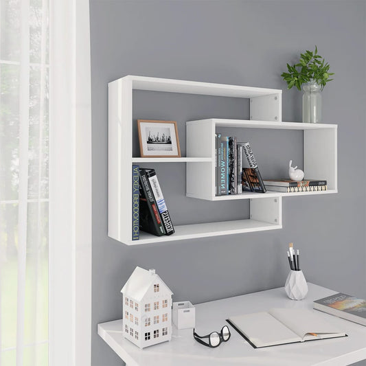 Berkfield Wall Shelf White 104x20x58.5 cm Engineered Wood