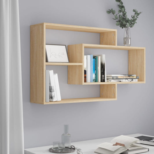 Berkfield Wall Shelf Sonoma Oak 104x20x58.5 cm Engineered Wood