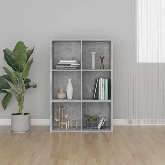 Berkfield Book Cabinet/Sideboard Concrete Grey 66x30x97.8 cm Engineered Wood