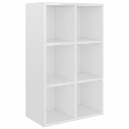 Berkfield Book Cabinet/Sideboard High Gloss White 66x30x97.8 cm Engineered Wood