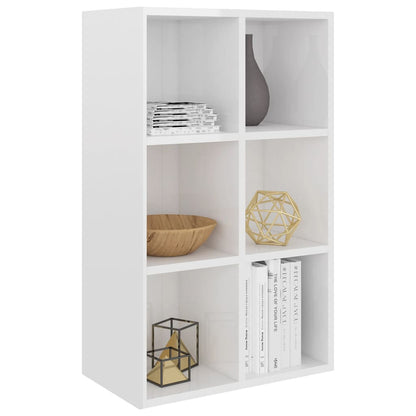 Berkfield Book Cabinet/Sideboard High Gloss White 66x30x97.8 cm Engineered Wood