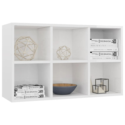 Berkfield Book Cabinet/Sideboard High Gloss White 66x30x97.8 cm Engineered Wood