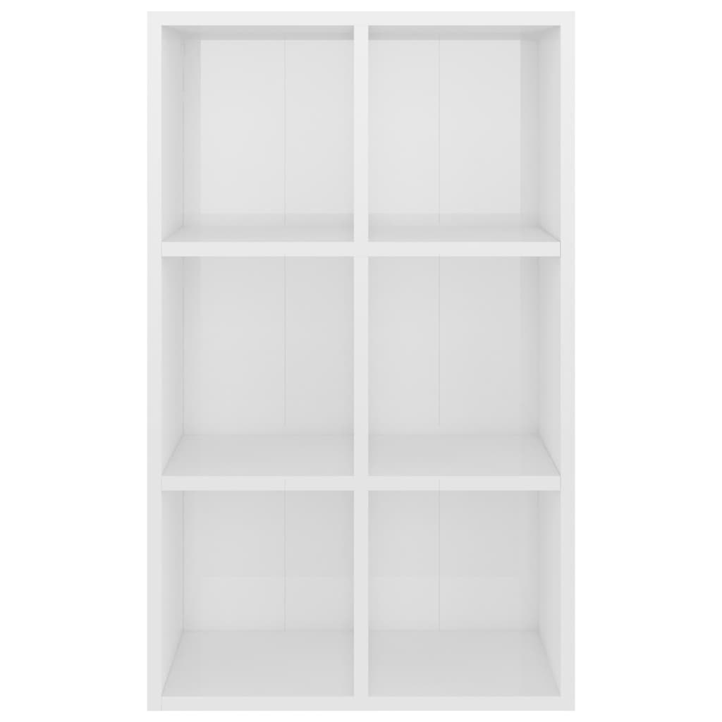 Berkfield Book Cabinet/Sideboard High Gloss White 66x30x97.8 cm Engineered Wood