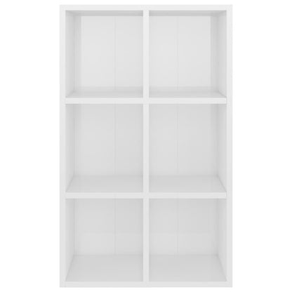 Berkfield Book Cabinet/Sideboard High Gloss White 66x30x97.8 cm Engineered Wood