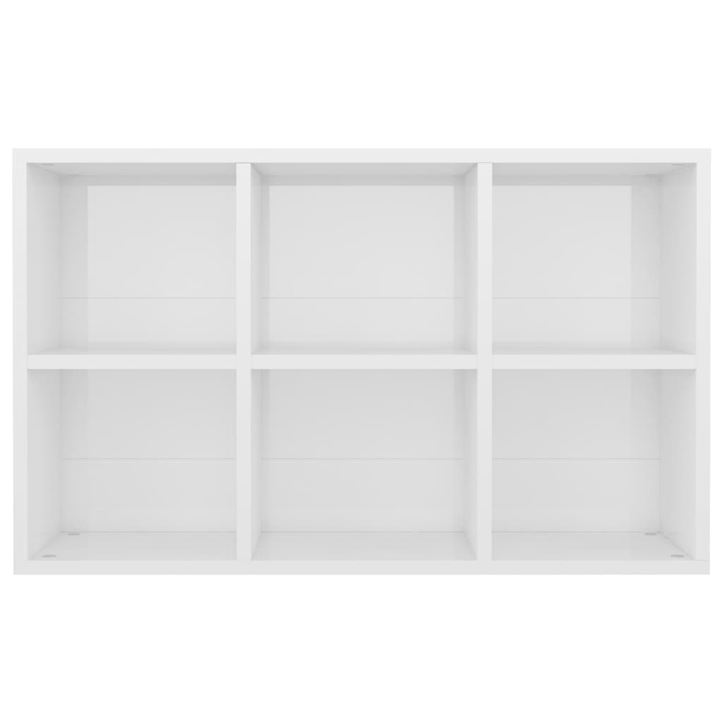 Berkfield Book Cabinet/Sideboard High Gloss White 66x30x97.8 cm Engineered Wood