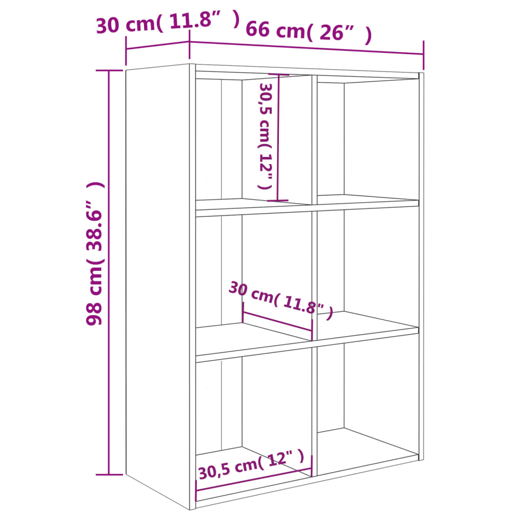 Berkfield Book Cabinet/Sideboard High Gloss White 66x30x97.8 cm Engineered Wood