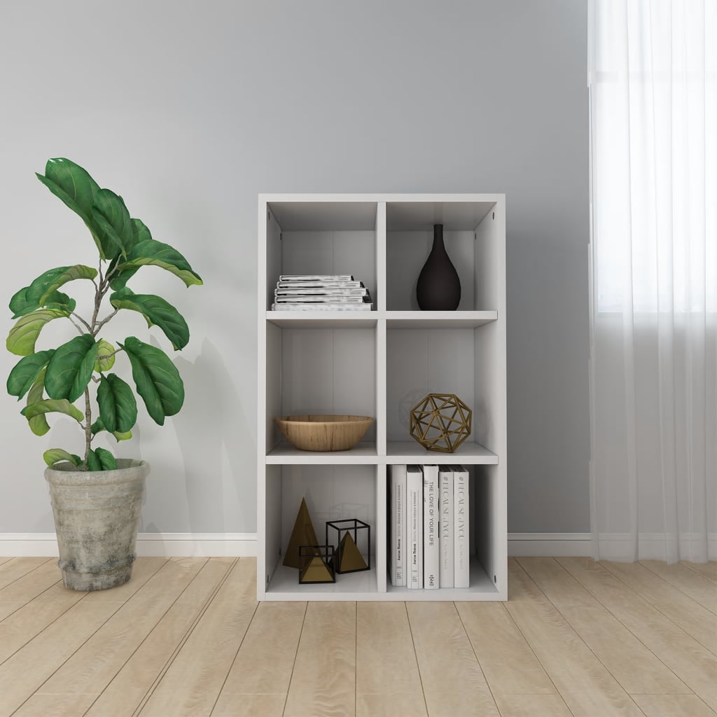 Berkfield Book Cabinet/Sideboard High Gloss White 66x30x97.8 cm Engineered Wood