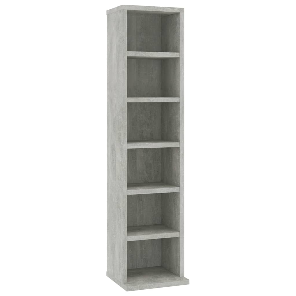 Berkfield CD Cabinet Concrete Grey 21x20x88 cm Engineered Wood