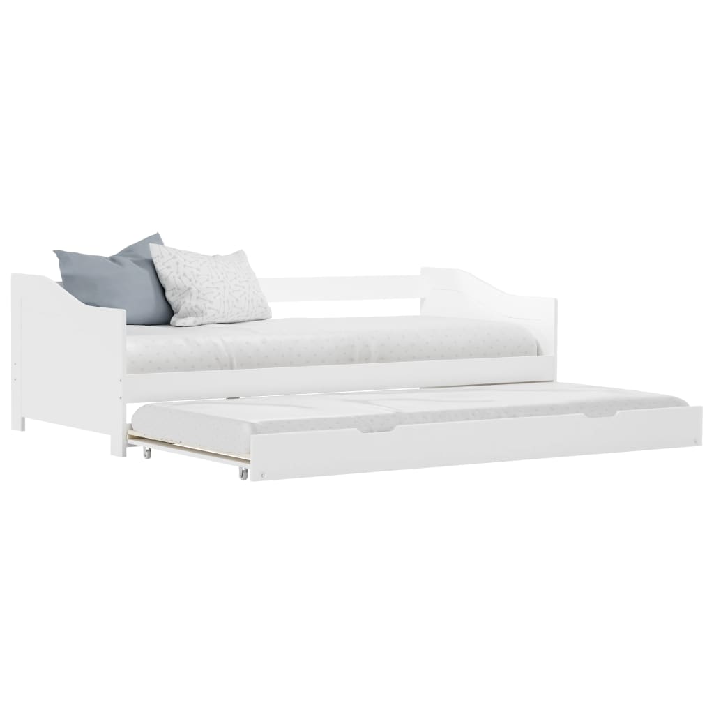 Berkfield Pull-out Sofa Bed Frame White Pinewood 90x200 cm