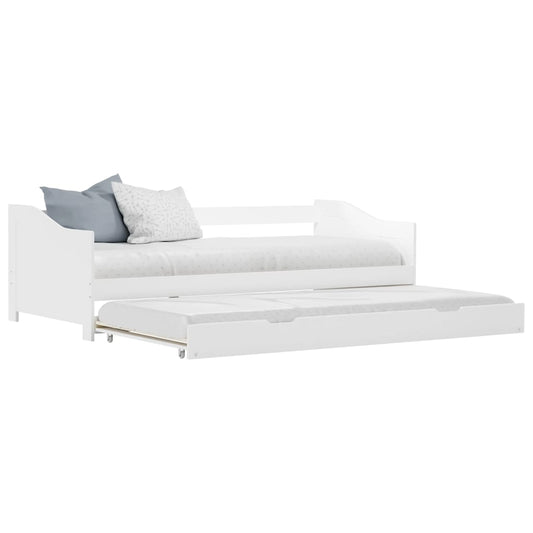 Berkfield Pull-out Sofa Bed Frame White Pinewood 90x200 cm