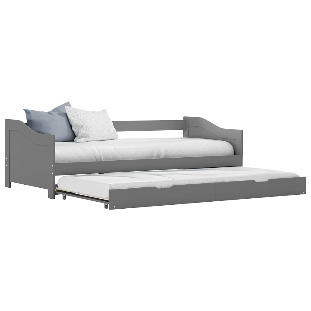 Berkfield Pull-out Sofa Bed Frame Grey Pinewood 90x200 cm