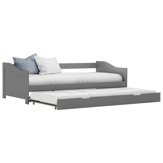 Berkfield Pull-out Sofa Bed Frame Grey Pinewood 90x200 cm