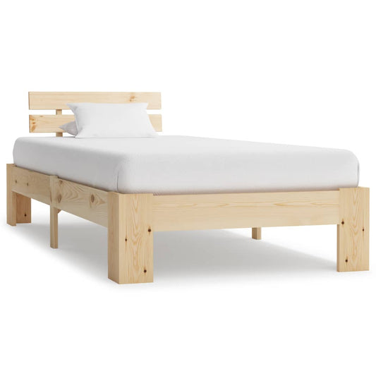 Berkfield Bed Frame Solid Pine Wood 100x200 cm