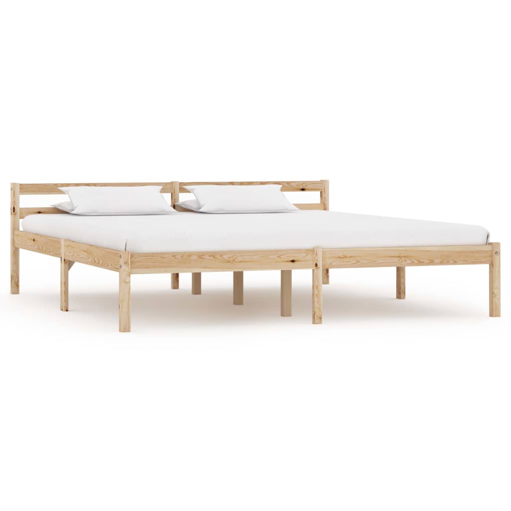 Berkfield Bed Frame Solid Pine Wood 180x200 cm 6FT Super King