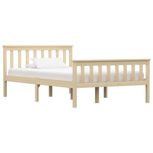 Berkfield Bed Frame Light Wood Solid Pinewood 120x200 cm