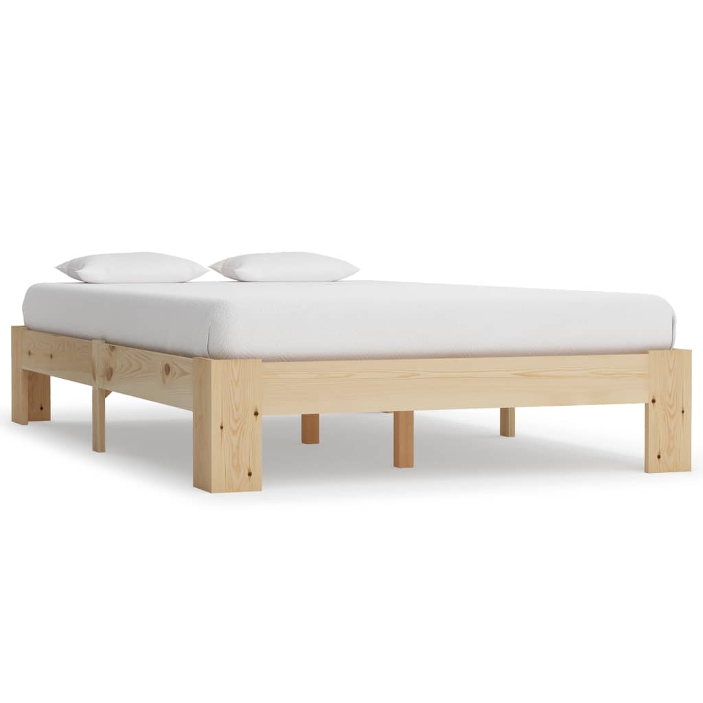 Berkfield Bed Frame Solid Pine Wood 140x200 cm