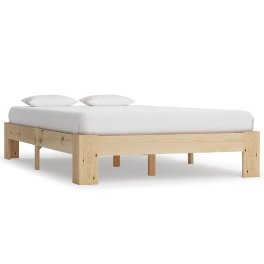 Berkfield Bed Frame Solid Pine Wood 140x200 cm
