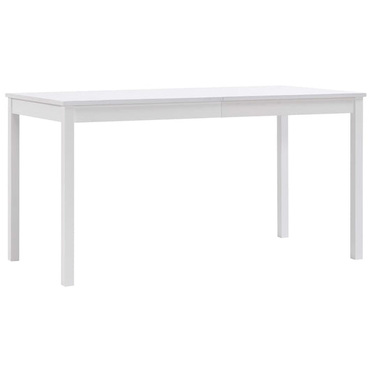 Berkfield Dining Table White 140x70x73 cm Pinewood