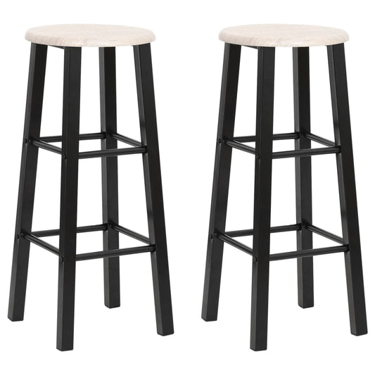 Berkfield Bar Stools 2 pcs Black MDF