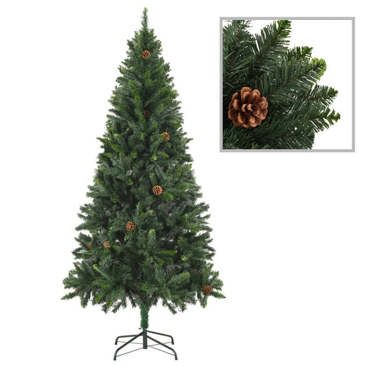 Berkfield Artificial Christmas Tree with Pine Cones Green 180 cm