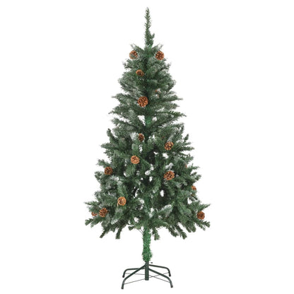 Berkfield Artificial Christmas Tree with Pine Cones and White Glitter 150 cm