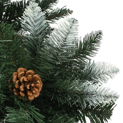 Berkfield Artificial Christmas Tree with Pine Cones and White Glitter 150 cm