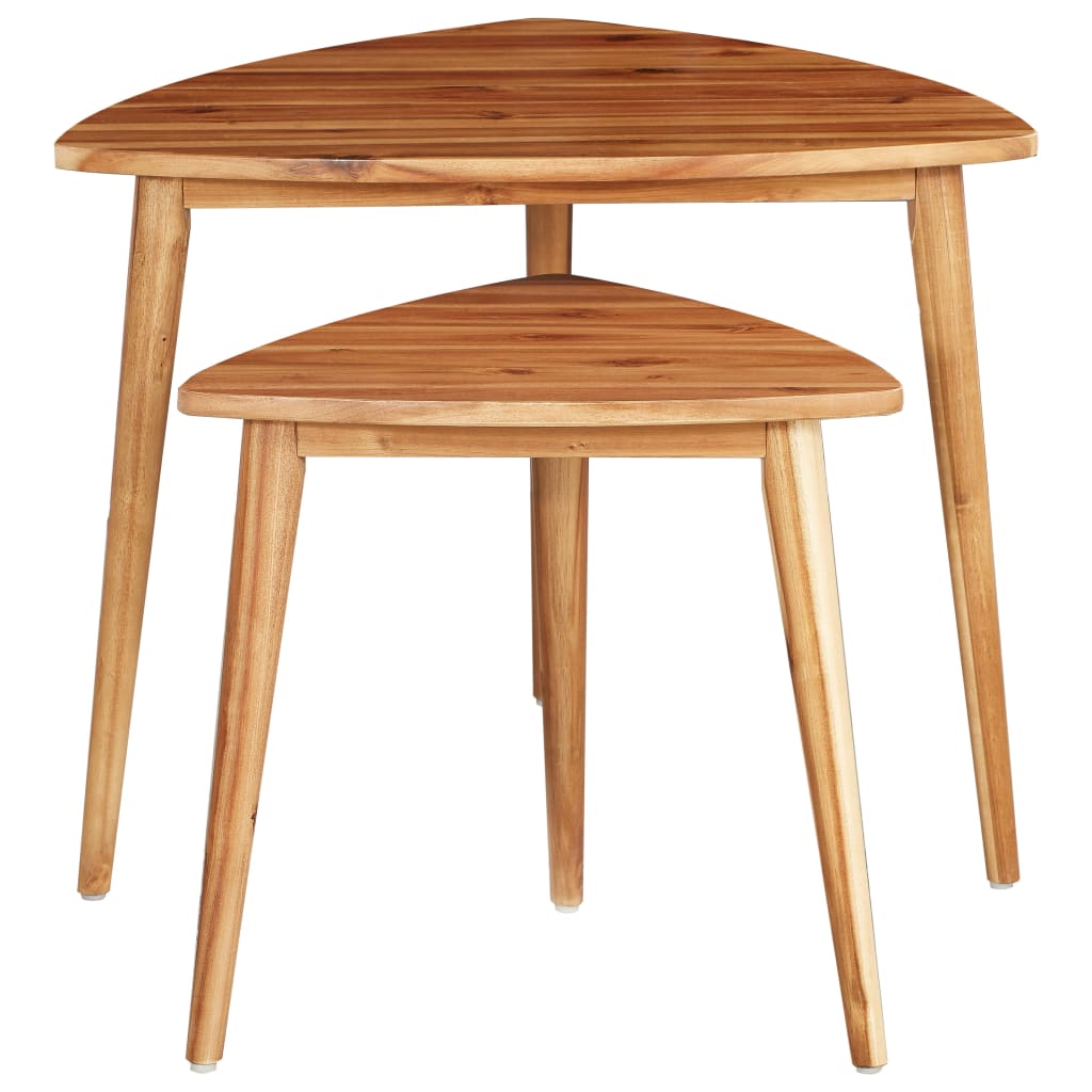Berkfield Nesting Tables 2 pcs Solid Acacia Wood