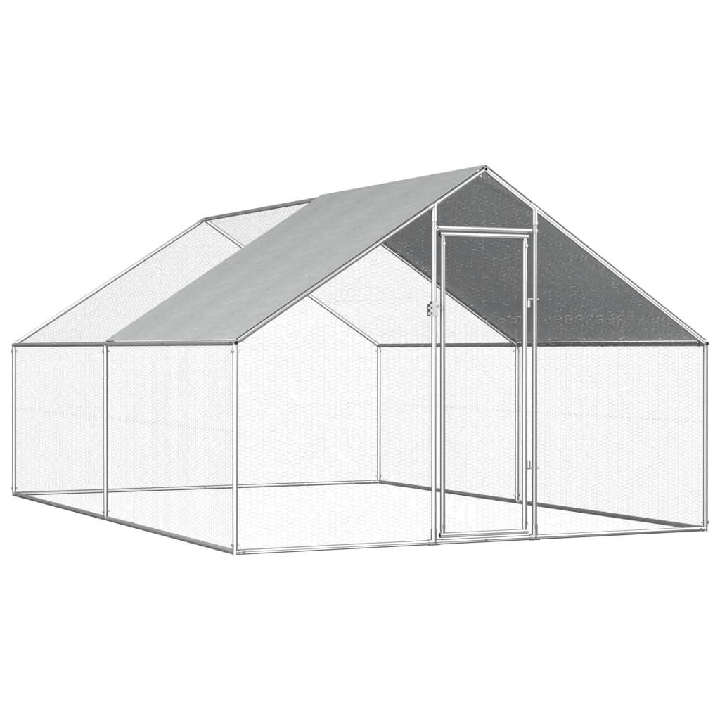 Berkfield Outdoor Chicken Cage 2.75x4x1.92 m Galvanised Steel