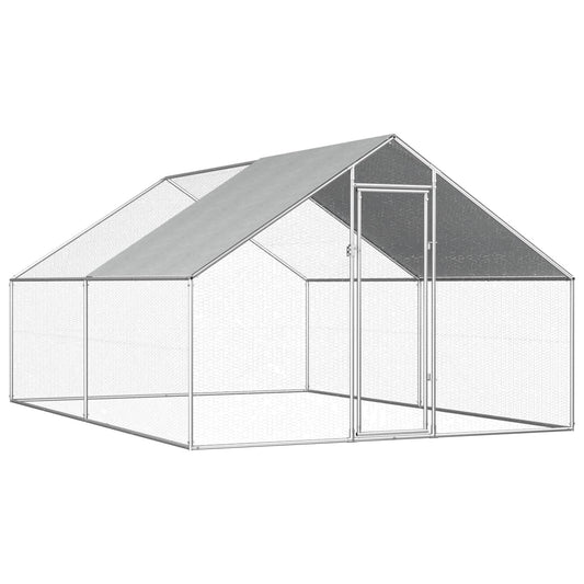 Berkfield Outdoor Chicken Cage 2.75x4x1.92 m Galvanised Steel