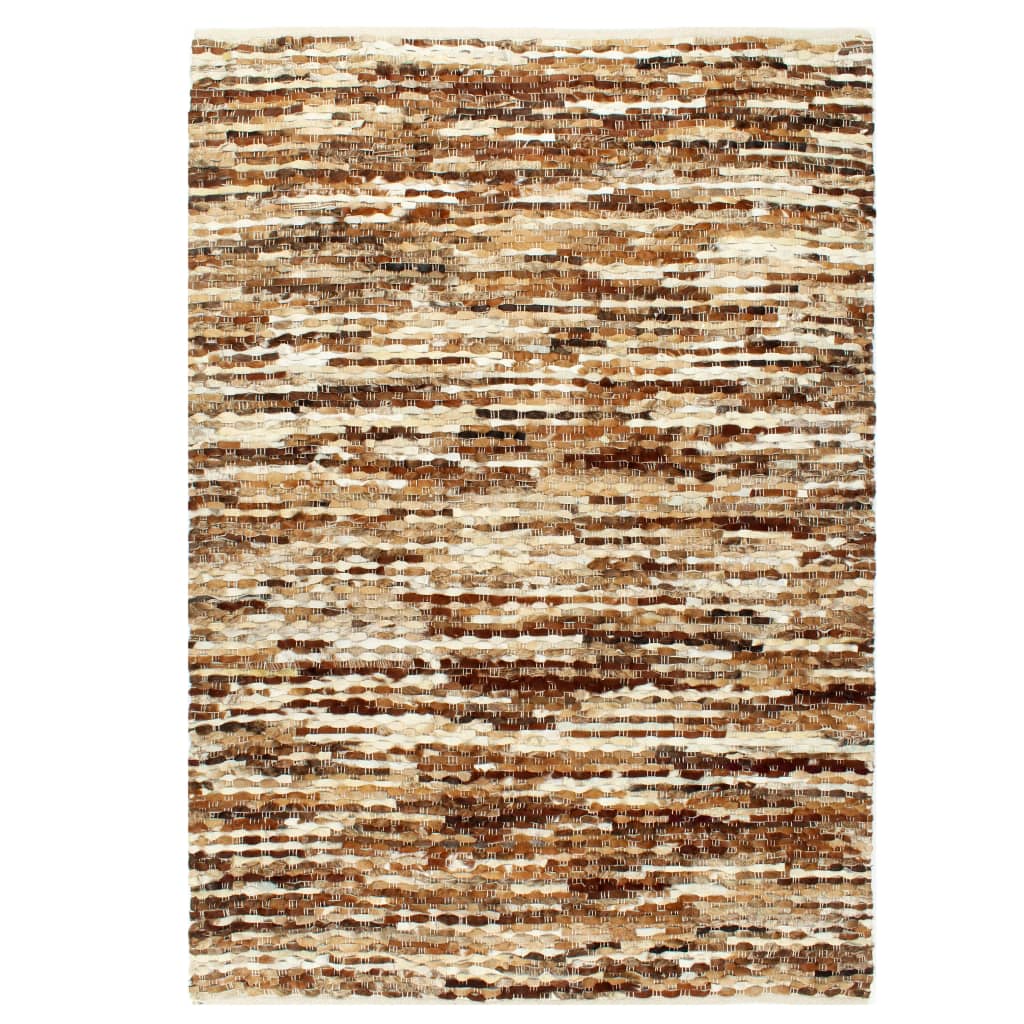 Berkfield Rug Genuine Hair-on Leather 160x230 cm Brown/White