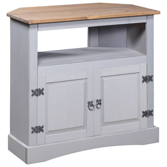 Berkfield Console Table Mexican Pine Corona Range Grey 80x43x78 cm
