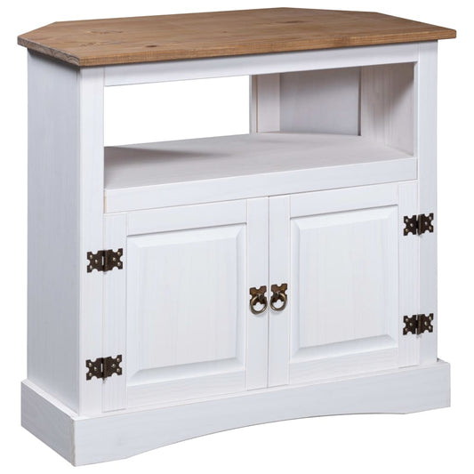 Berkfield Console Table Mexican Pine Corona Range White 80x43x78 cm
