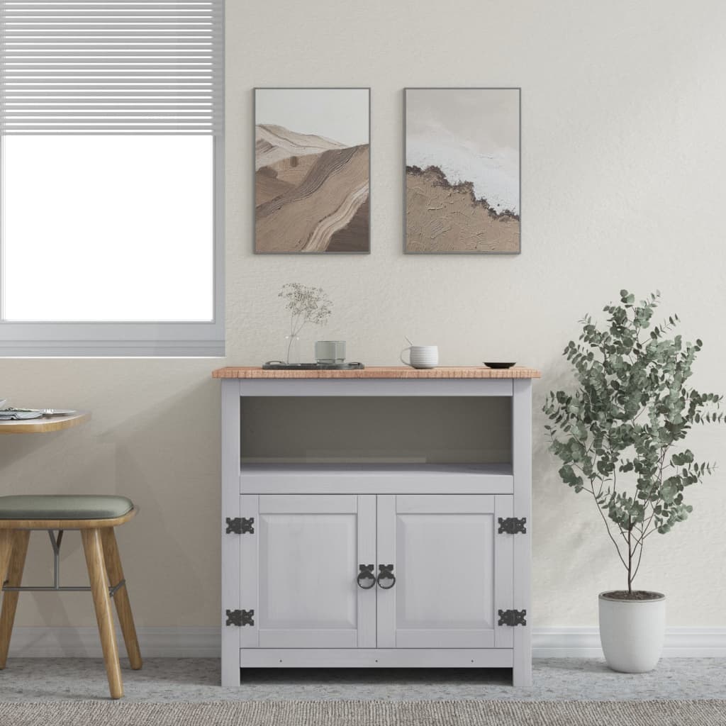 Berkfield TV Cabinet Mexican Pine Corona Range Grey 80x43x78 cm