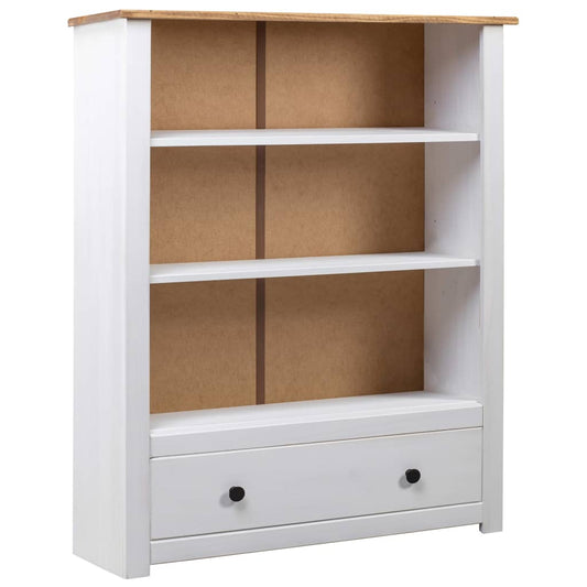 Berkfield Bookcase White 80x35x110 cm Solid Pine Wood Panama Range