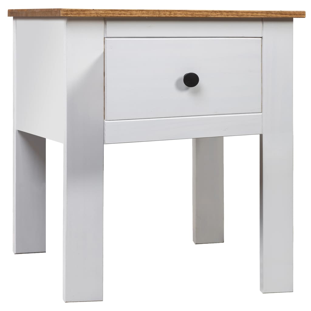 Berkfield Bedside Cabinet White 46x40x57 cm Pine Panama Range
