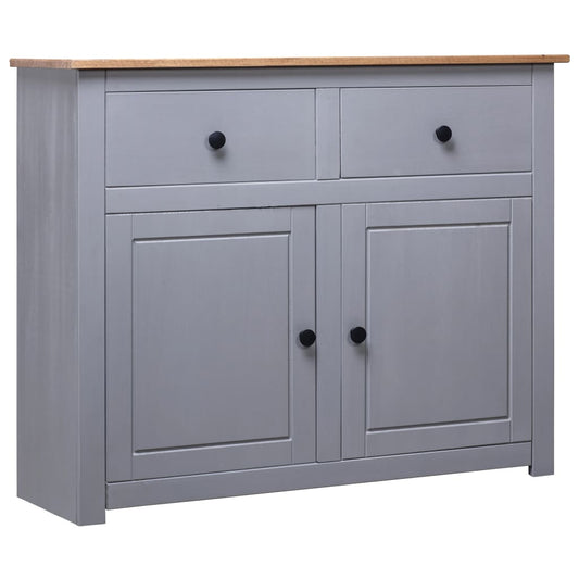 Berkfield Sideboard Grey 93x40x80 cm Solid Pinewood Panama Range
