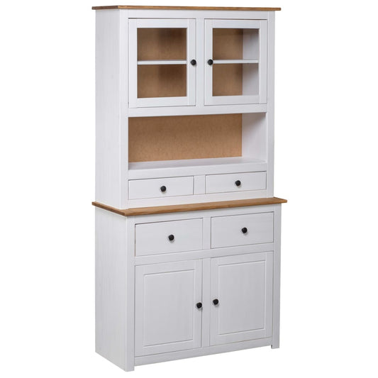 Berkfield Highboard White 93x40.5x180 cm Solid Pine Panama Range