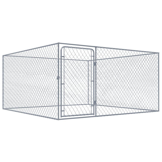 Berkfield Outdoor Dog Kennel Galvanised Steel 2x2x1 m