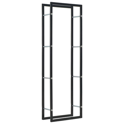 Berkfield Firewood Rack Black 50x20x150 cm Steel