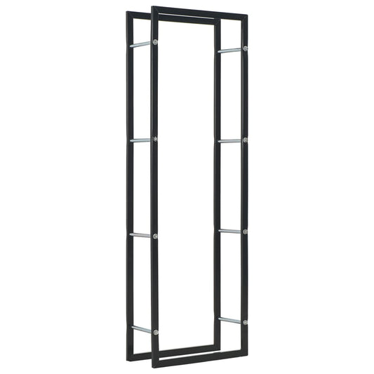 Berkfield Firewood Rack Black 50x20x150 cm Steel