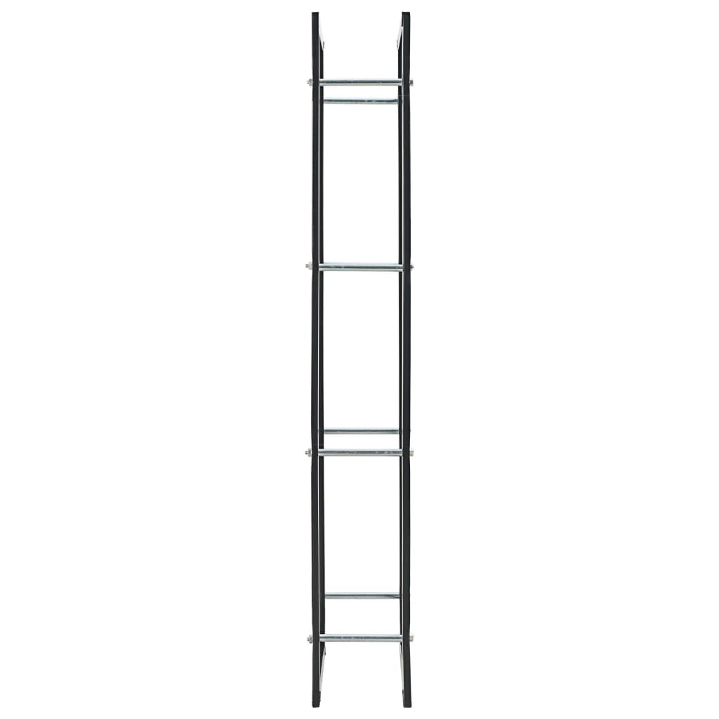 Berkfield Firewood Rack Black 50x20x150 cm Steel