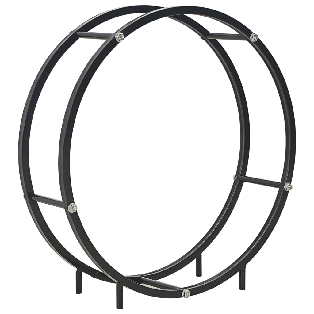 Berkfield Firewood Rack Black 70x20x70 cm Steel