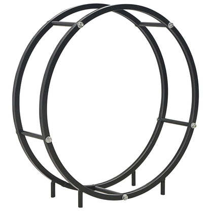 Berkfield Firewood Rack Black 70x20x70 cm Steel